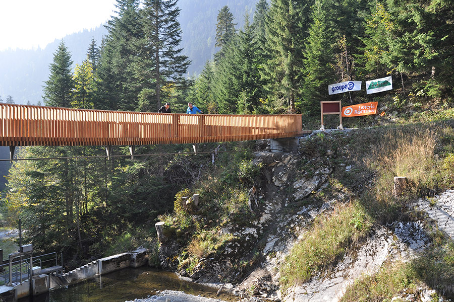 Inauguration de la passerelle de la Joux-Verte